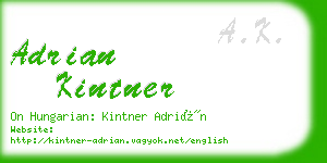 adrian kintner business card